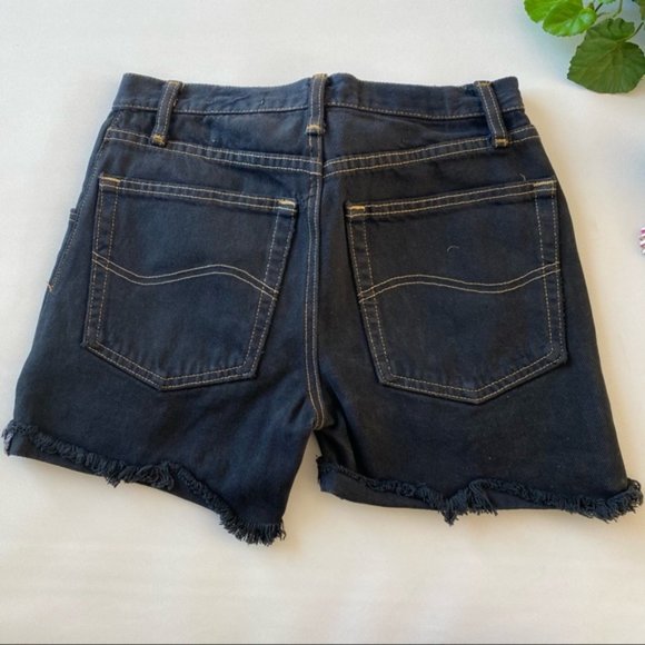 Urban Outfitters | Urban Renewal | Lee Recycled Cuffed Denim Short Black New XS - Picture 5 of 8
